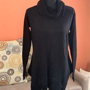 EUC Venus Black Asymmetrical Button Sweater